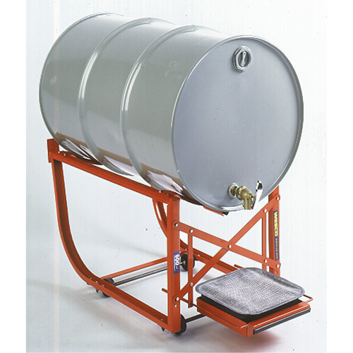 Support de baril avec plateau d'&eacute;gouttage, Capacit&eacute; de 55 gal. US (45 gal. imp.), Charge max. de 600 lb/272 kg Distribution Industrielle GC
