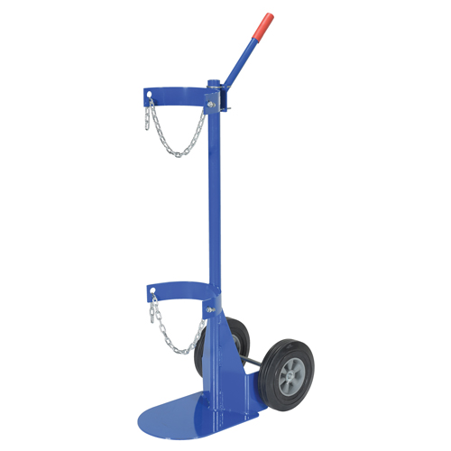 Chariot pour bouteille de gaz, Roues Caoutchouc, Base de 12" la x 15-1/2" lo, 500 lb Distribution Industrielle GC