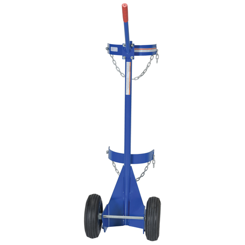Chariot pour bouteille de gaz, Roues Pneumatique, Base de 12" la x 15-1/2" lo, 500 lb Distribution Industrielle GC