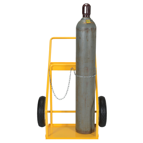 Gas Cylinder Cart, Rubber Wheels, 22" W x 14-1/8" L Base, 250 lbs. Distribution Industrielle GC