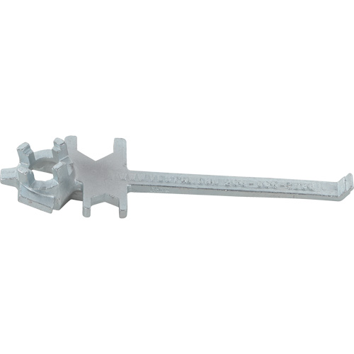 Cl&eacute; pour bouchon-&eacute;crou sp&eacute;cialis&eacute;e &agrave; un seul c&ocirc;t&eacute;, Ouverture de 1-1/2", Poign&eacute;e 7-1/2", Acier moul&eacute; au zinc Distribution Industrielle GC