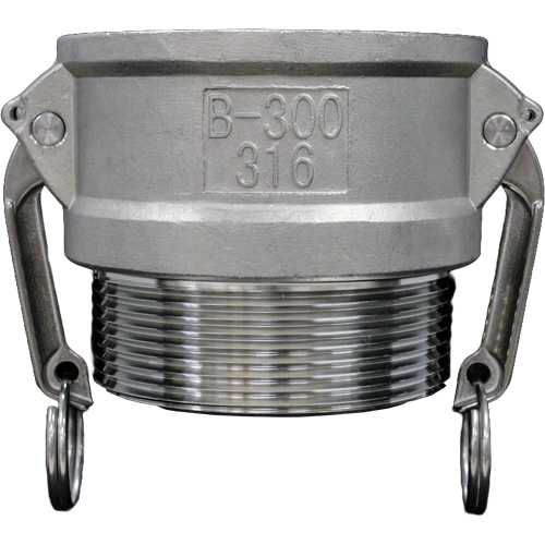 Cam & Groove Coupling, Stainless Steel, Type B, 2-1/2", Male NPT, 150 PSI Distribution Industrielle GC