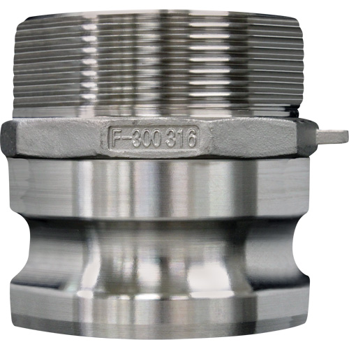 Cam & Groove Coupling, Stainless Steel, Type F, 4", Male NPT, 100 psi Distribution Industrielle GC