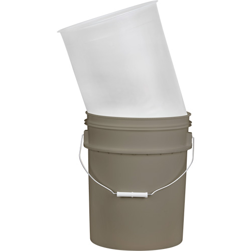 Doublure pour seau en plastique, 11-1/4" dia. x 14" h, 5 gal. US (4,16 gal. imp.) capacit&eacute; Distribution Industrielle GC