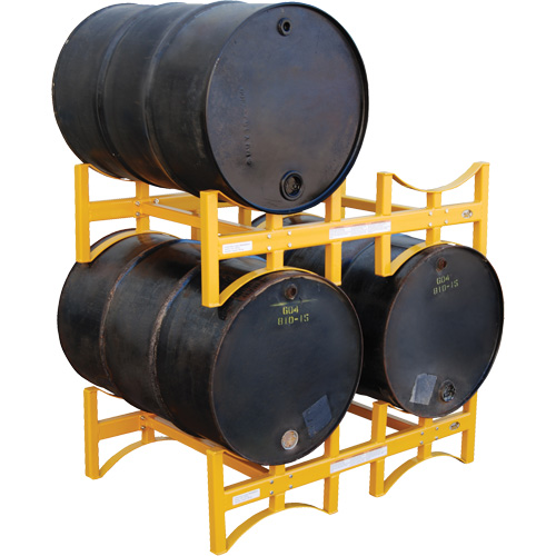 Porte-barils empilable en acier, 2 barils, Capacit&eacute; de 1600 lb, 45-1/2" la x 29-7/8" p x 12-3/4" h Distribution Industrielle GC