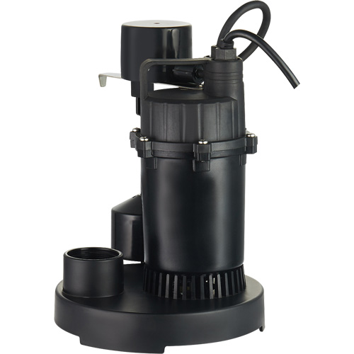 Pompe de puisard submersible thermoplastique, 2560 gal./h, 115 V, 4,6 A, 1/3 CV Distribution Industrielle GC