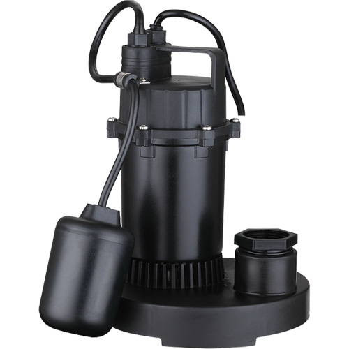 Thermoplastic Submersible Sump Pump, 2560 GPH, 115 V, 4.6 A, 1/3 HP Distribution Industrielle GC