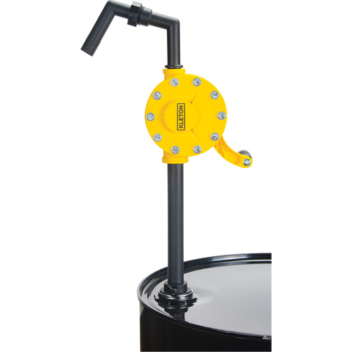 Pompe rotative pour baril, Polypropyl&egrave;ne, Pour capacit&eacute; 15 - 55 gal. US, 8 oz/course Distribution Industrielle GC