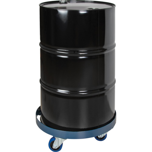 Drum Dolly, Steel, 1400 lbs. Capacity, 24" Diameter, Blue Elastic Casters Distribution Industrielle GC