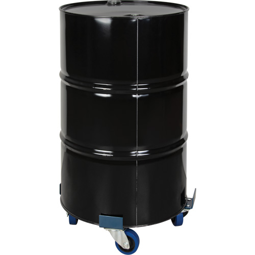 Drum Dolly, Steel, 1400 lbs. Capacity, 24" Diameter, Blue Elastic Casters Distribution Industrielle GC