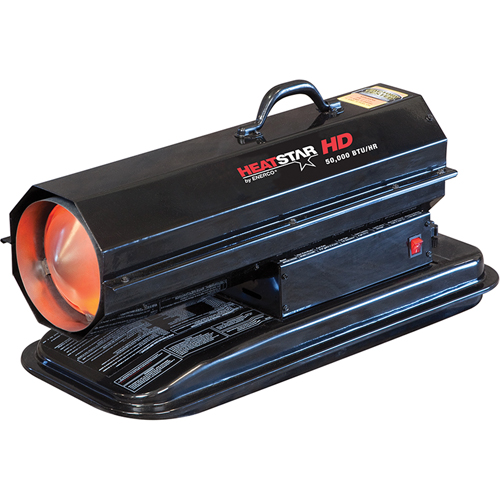 Radiateur &agrave; air puls&eacute; s&eacute;rie entrepreneur, Soufflant, K&eacute;ros&egrave;ne, 50 000 BTU/H Distribution Industrielle GC