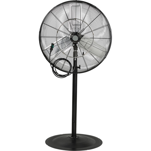 Ventilateur oscillant sur socle avec vaporisation &agrave; moteur &eacute;tanche &agrave; l'eau, Robuste, 3 Vitesses, Diam&egrave;tre de 30" Distribution Industrielle GC