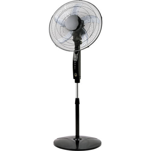 Ventilateur oscillant sur pied avec t&eacute;l&eacute;commande, Commercial, 3 Vitesses, Diam&egrave;tre de 16" Distribution Industrielle GC