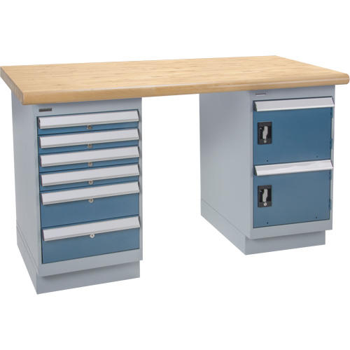 Workbench, Door & Drawers, 2500 lbs. Cap., 72" W x 36" D, 34" H Distribution Industrielle GC