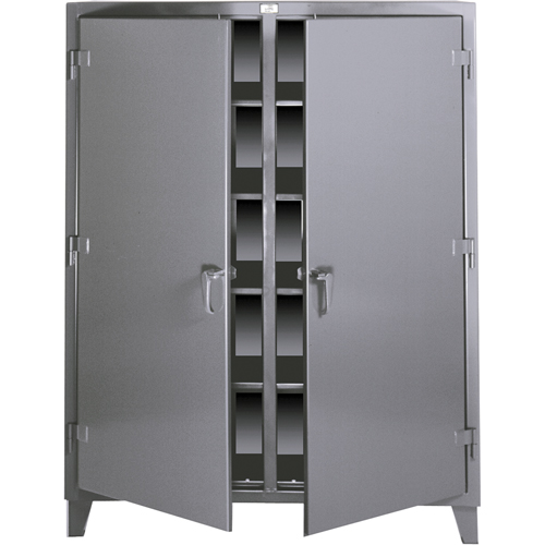 Double Shift Storage Cabinets, Steel, 8 Shelves, 72" H x 48" W x 24" D, Dark Grey Distribution Industrielle GC