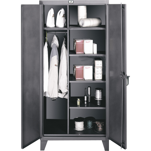 Wardrobe/Storage Cabinets, Steel, 60" W x 24" D x 72" H, Grey Distribution Industrielle GC
