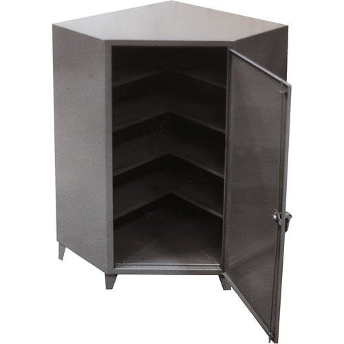Armoires de coin, Acier, 4 Tablettes, 72" h x 48" la x 24" P, Gris Distribution Industrielle GC