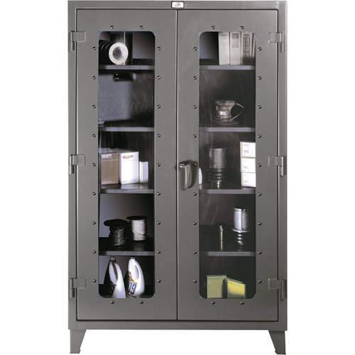 Clearview Cabinets, Steel, 4 Shelves, 72" H x 48" W x 24" D Distribution Industrielle GC