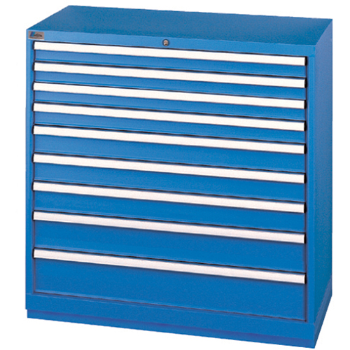 Drawer Cabinets, 9 Drawers, 40-1/4" W x 22-1/2" D x 41-3/4" H, Bright blue Distribution Industrielle GC