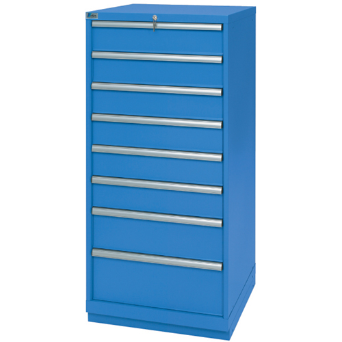 Drawer Cabinets, 8 Drawers, 28-1/4" W x 28-1/2" D x 59-1/2" H, Bright blue Distribution Industrielle GC