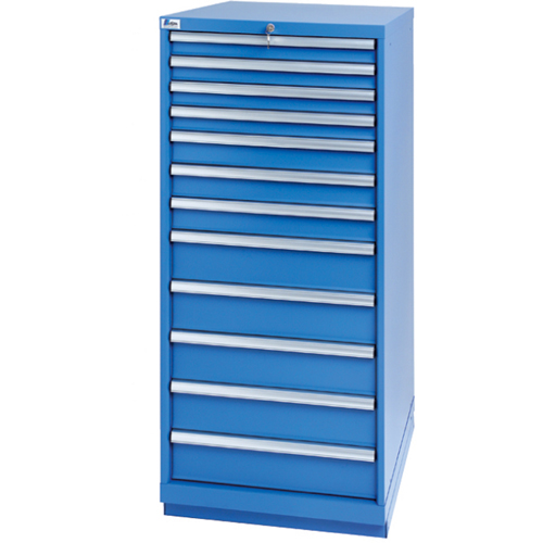 Drawer Cabinets, 12 Drawers, 28-1/4" W x 28-1/2" D x 59-1/2" H, Bright blue Distribution Industrielle GC