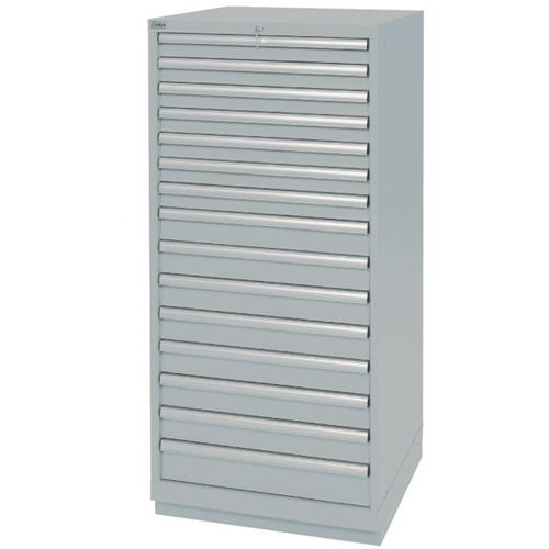 Armoires de rangement avec tiroirs, 15 tiroirs, 28-1/4" la x 28-1/2" p x 59-1/2" h, Gris Distribution Industrielle GC