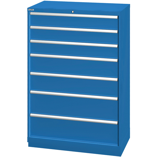 Drawer Cabinets, 7 Drawers, 40-1/4" W x 22-1/2" D x 59-1/2" H, Bright blue Distribution Industrielle GC