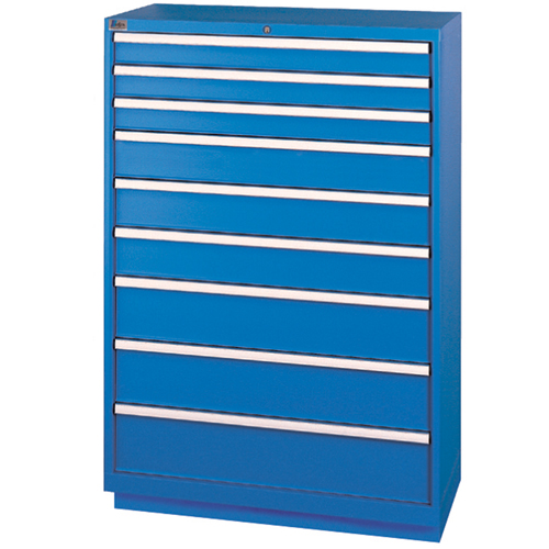 Drawer Cabinets, 9 Drawers, 40-1/4" W x 22-1/2" D x 59-1/2" H, Bright blue Distribution Industrielle GC