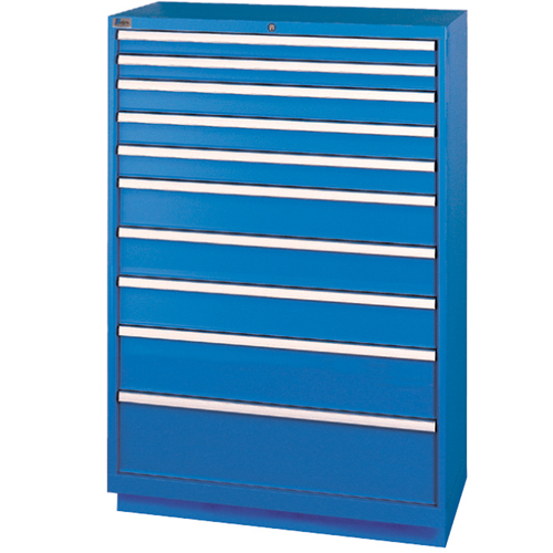 Drawer Cabinets, 10 Drawers, 40-1/4" W x 22-1/2" D x 59-1/2" H, Bright blue Distribution Industrielle GC