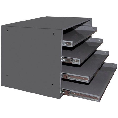 Compartment Box Cabinets, Steel, 4 Slots, 20" W x 15-3/4" D x 15" H, Grey Distribution Industrielle GC