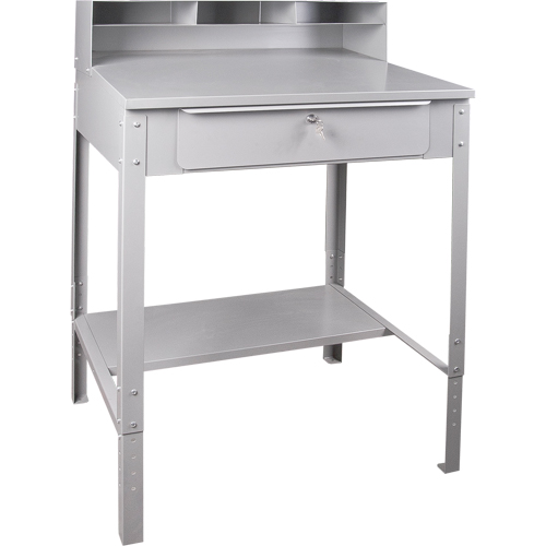 Pupitre d'atelier ouvert, 34-1/2" la x 30" p x 53" h, Gris Distribution Industrielle GC
