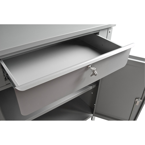 Pupitre d'atelier de style armoire, 34-1/2" la x 30" p x 53" h, Gris Distribution Industrielle GC