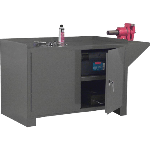 Post de travail fixe, Acier Surface, 60-1/8" la x 24-1/4" p x 36-3/16" h Distribution Industrielle GC