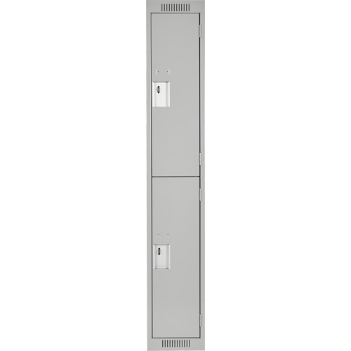 Clean Line Lockers, 2 -tier, 12" x 18" x 72", Steel, Grey, Rivet (Assembled) Distribution Industrielle GC