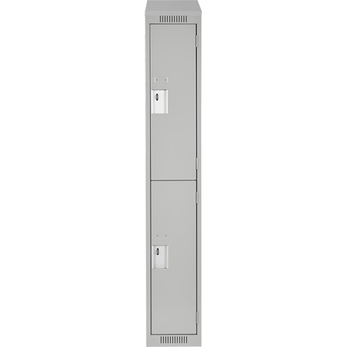Casiers Clean Line, 2 niveaux, 12" x 18" x 78", Acier, Gris, Rivet (assembl&eacute;) Distribution Industrielle GC