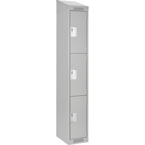 Casiers Clean Line, 3 niveaux, 12" x 18" x 78", Acier, Gris, Rivet (assembl&eacute;) Distribution Industrielle GC