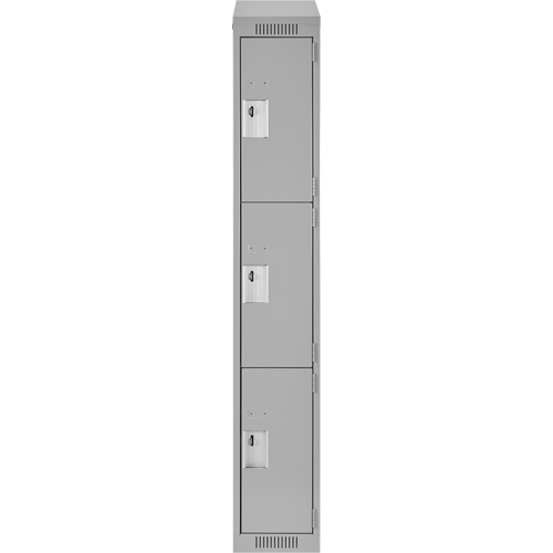Casiers Clean Line, 3 niveaux, 12" x 18" x 78", Acier, Gris, Rivet (assembl&eacute;) Distribution Industrielle GC