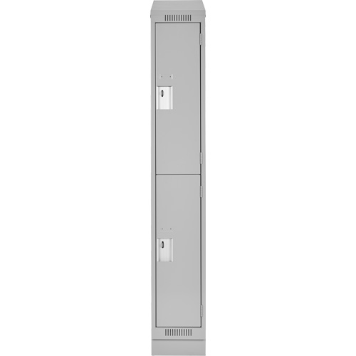 Clean Line Lockers, 2 -tier, 12" x 18" x 82", Steel, Grey, Rivet (Assembled) Distribution Industrielle GC