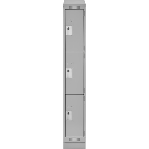 Casiers Clean Line, 3 niveaux, 12" x 18" x 82", Acier, Gris, Rivet (assembl&eacute;) Distribution Industrielle GC