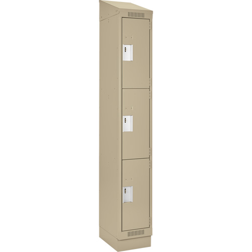 Casiers Clean Line, 3 niveaux, 12" x 18" x 82", Acier, Beige, Rivet (assembl&eacute;) Distribution Industrielle GC