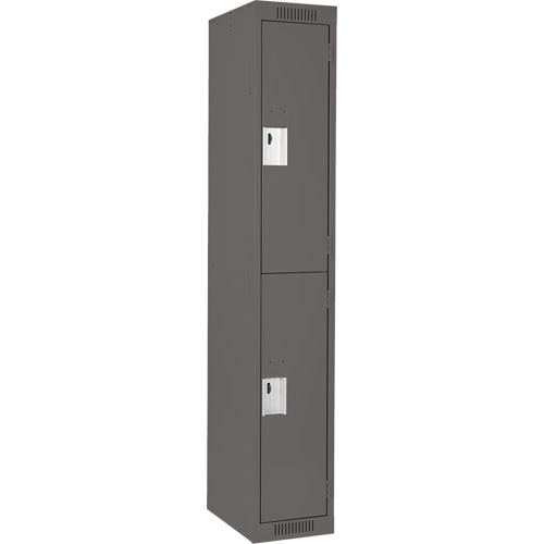 Casiers Clean Line, 2 niveaux, 12" x 18" x 72", Acier, Charbon, Rivet (assembl&eacute;) Distribution Industrielle GC
