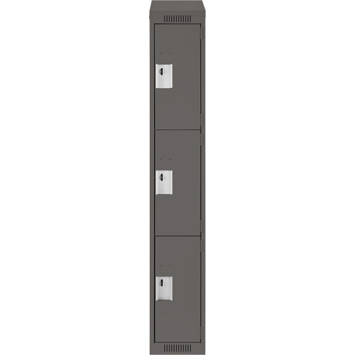 Casiers Clean Line, 3 niveaux, 12" x 18" x 78", Acier, Charbon, Rivet (assembl&eacute;) Distribution Industrielle GC