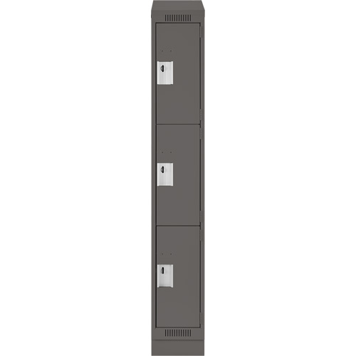Casiers Clean Line, 3 niveaux, 12" x 18" x 82", Acier, Charbon, Rivet (assembl&eacute;) Distribution Industrielle GC
