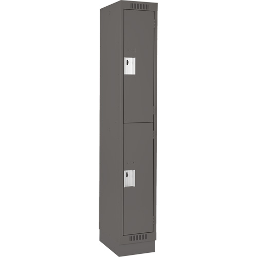 Casiers Clean Line, 2 niveaux, 12" x 18" x 76", Acier, Charbon, Rivet (assembl&eacute;) Distribution Industrielle GC