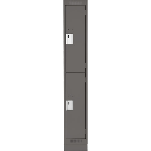 Casiers Clean Line, 2 niveaux, 12" x 18" x 76", Acier, Charbon, Rivet (assembl&eacute;) Distribution Industrielle GC