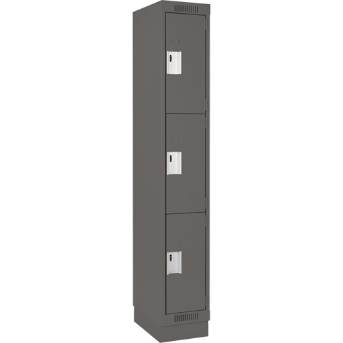 Casiers Clean Line, 3 niveaux, 12" x 18" x 76", Acier, Charbon, Rivet (assembl&eacute;) Distribution Industrielle GC