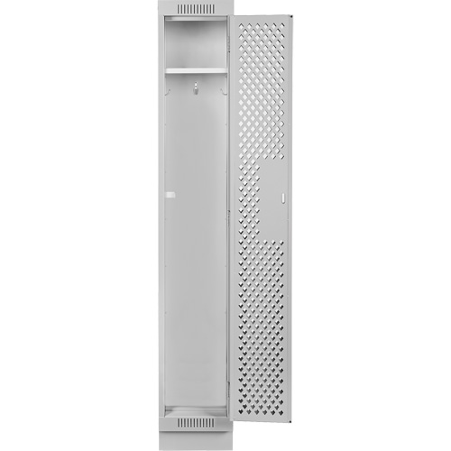 Clean Line Lockers, 12" x 18" x 76", Steel, Grey, Rivet (Assembled), Perforated Distribution Industrielle GC