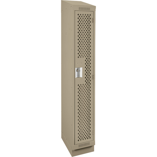Clean Line Lockers, 12" x 15" x 82", Steel, Beige, Rivet (Assembled), Perforated Distribution Industrielle GC