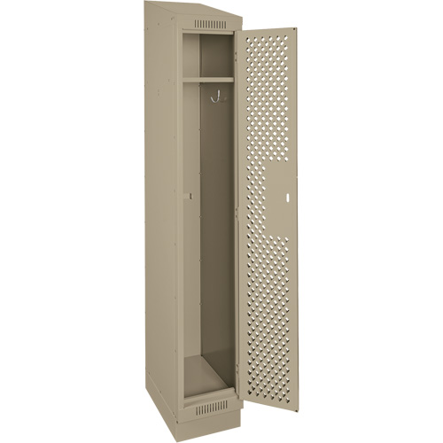 Clean Line Lockers, 12" x 15" x 82", Steel, Beige, Rivet (Assembled), Perforated Distribution Industrielle GC