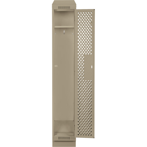 Clean Line Lockers, 12" x 15" x 82", Steel, Beige, Rivet (Assembled), Perforated Distribution Industrielle GC